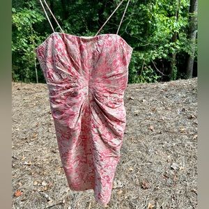 Vintage Coral Midi Dress